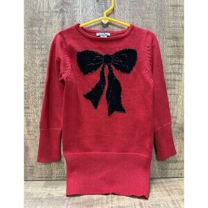 Hartstrings girl size 5/6 red sweater 100% cotton